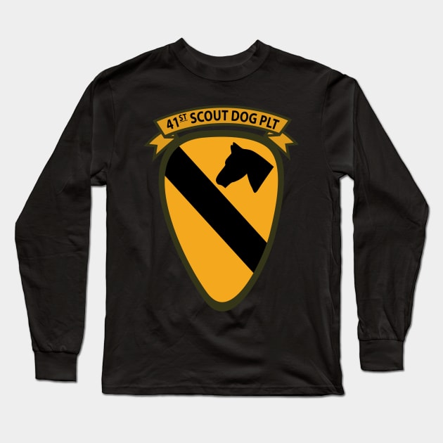 41st  Scout Dog Platoon 1st Cav wo Txt Long Sleeve T-Shirt by twix123844